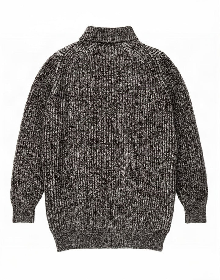 Maglione maglione a collo alto da donna Zara UK 14 Grigio medio chiazzato