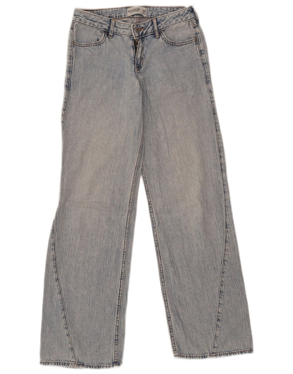 Abercrombie & Fitch Jeans larghi larghi per ragazze 11-12 anni W25 L28 cotone blu