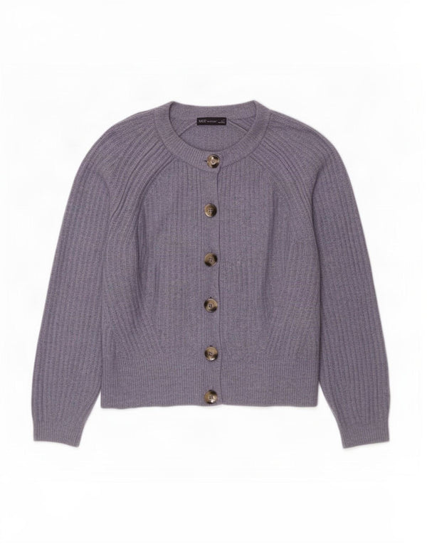 Maglione cardigan da donna Marks & Spencer UK 16 grande acrilico blu