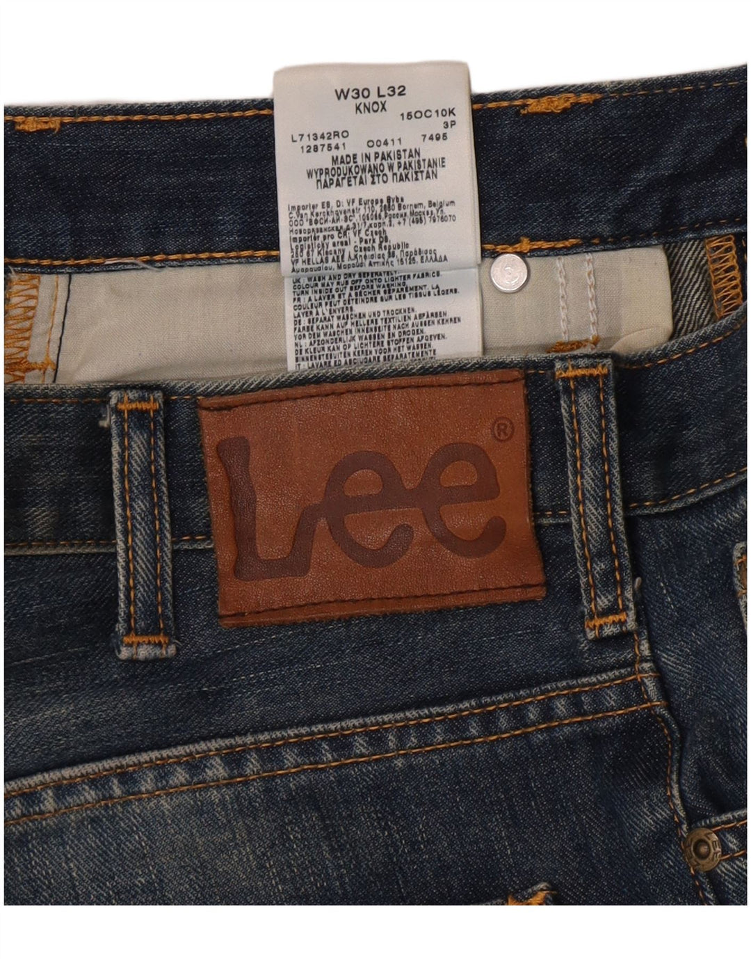Jeans dritti Lee Knox da uomo W30 L32 in cotone blu