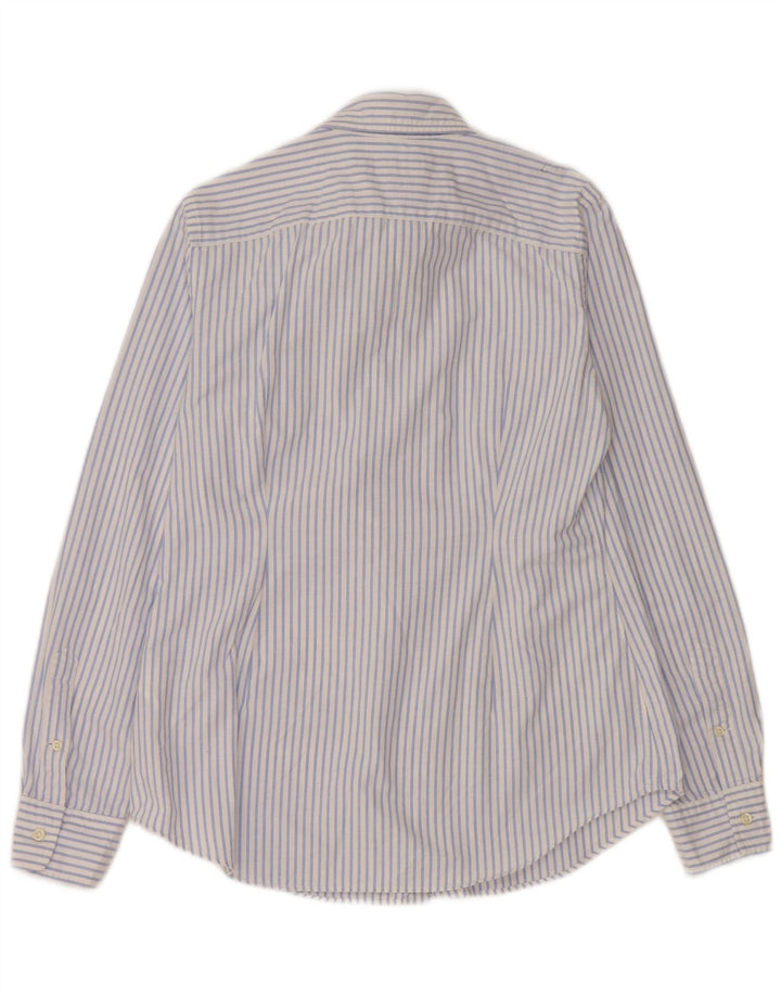 Camicia slim fit da uomo Ralph Lauren in cotone a righe blu medio