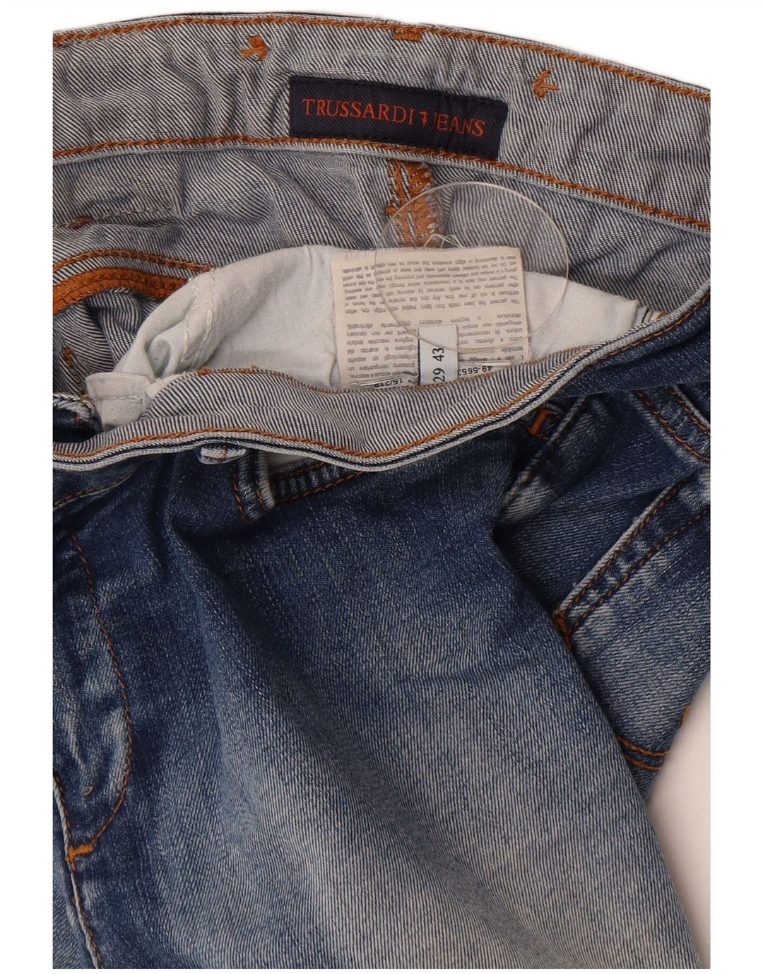 Jeans Skinny Distressed Donna Trussardi W29 L32 Blu