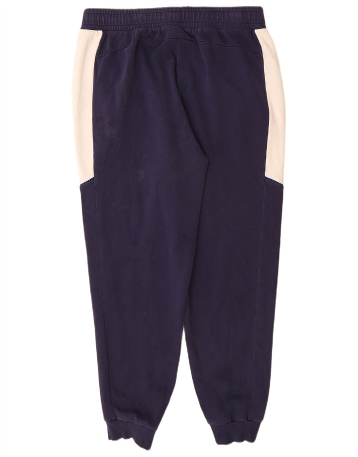 Tuta intera PUMA da uomo con cappuccio, taglia grande, in cotone color block blu navy