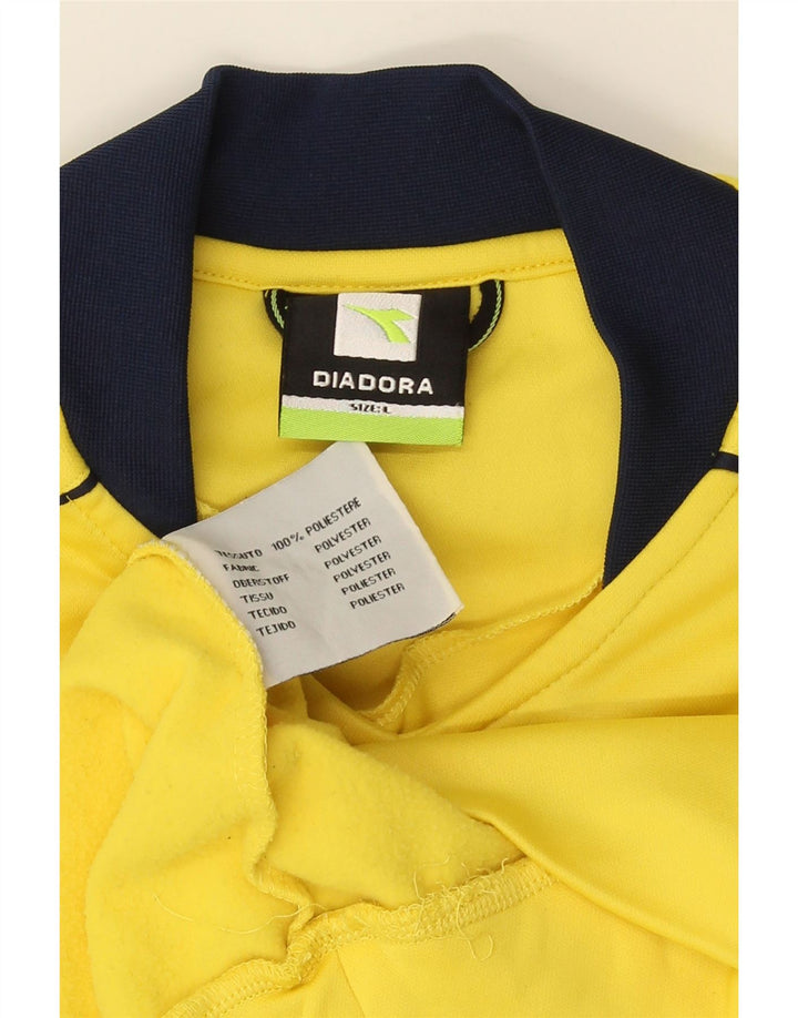 Felpa Diadora Uomo Maglione Large Giallo Colourblock Poliestere