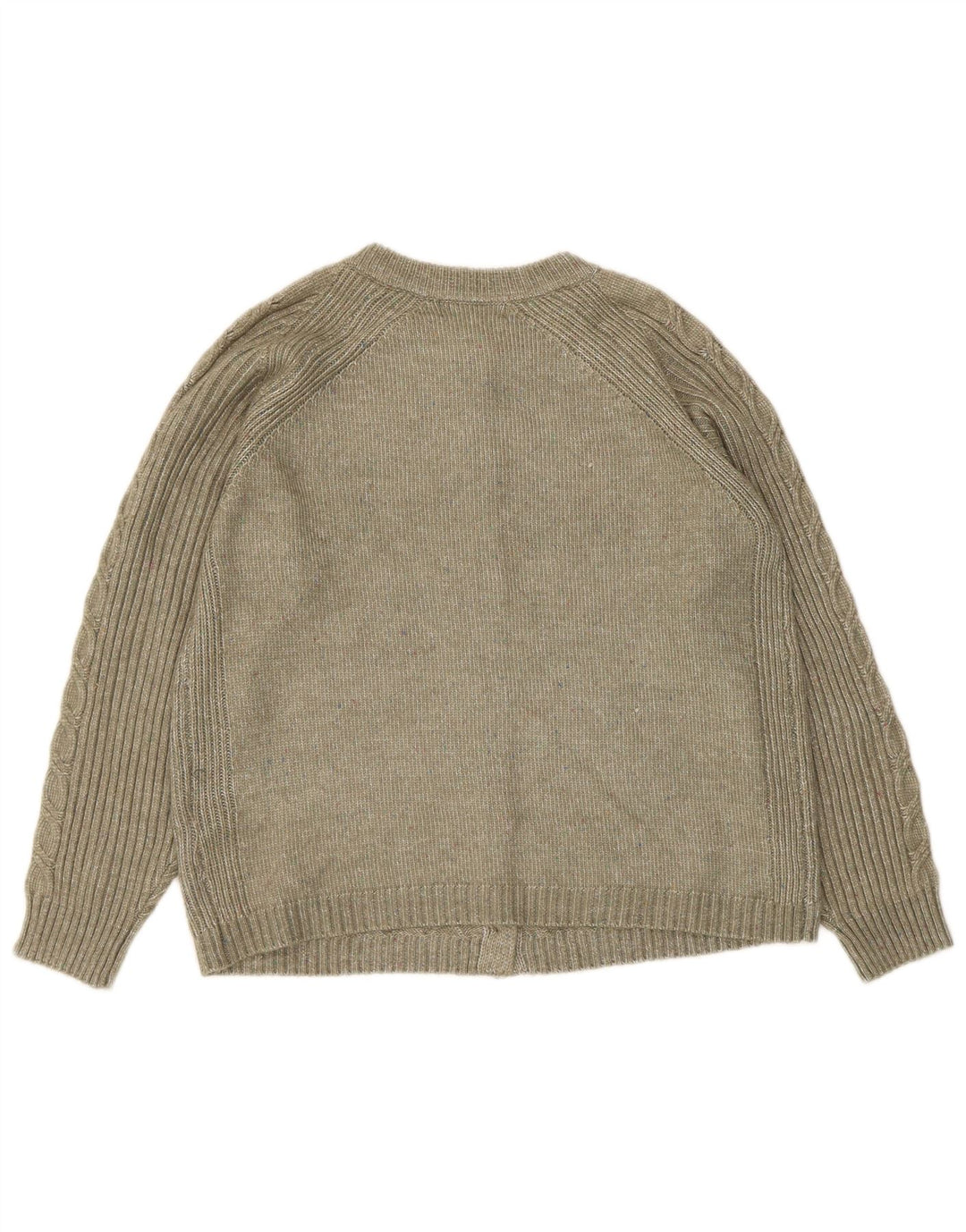 Maglione cardigan da donna Marks & Spencer UK 14 Poliestere kaki medio