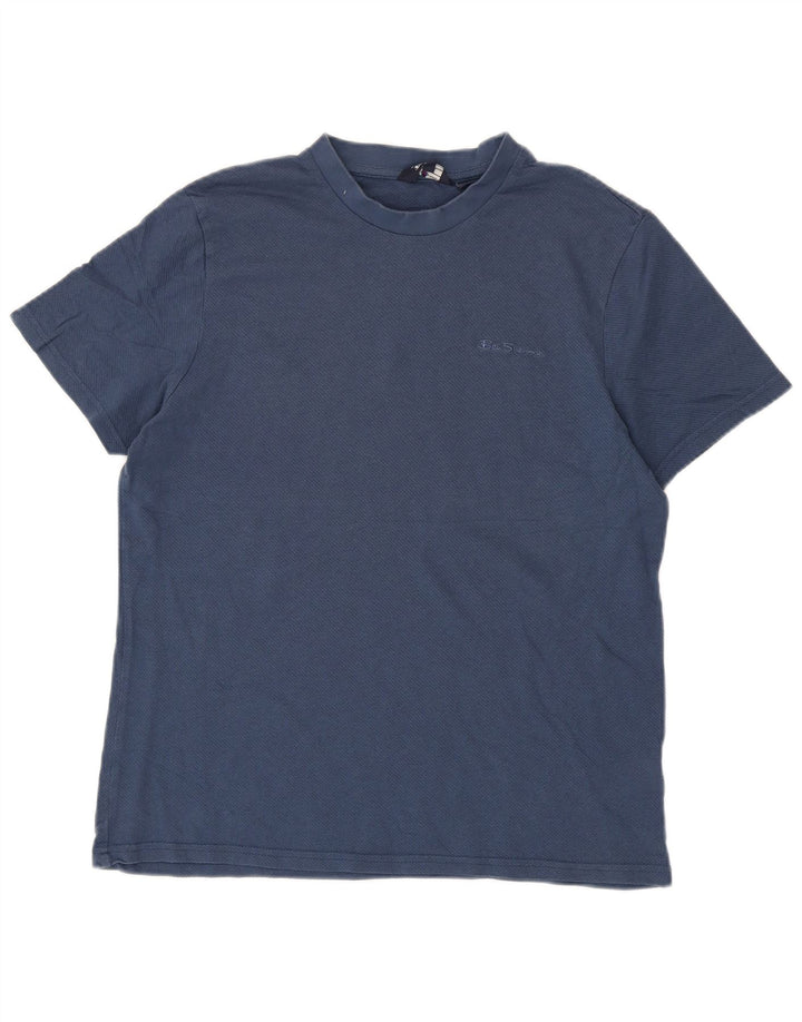 T-shirt da uomo Ben Sherman Top in cotone blu navy medio