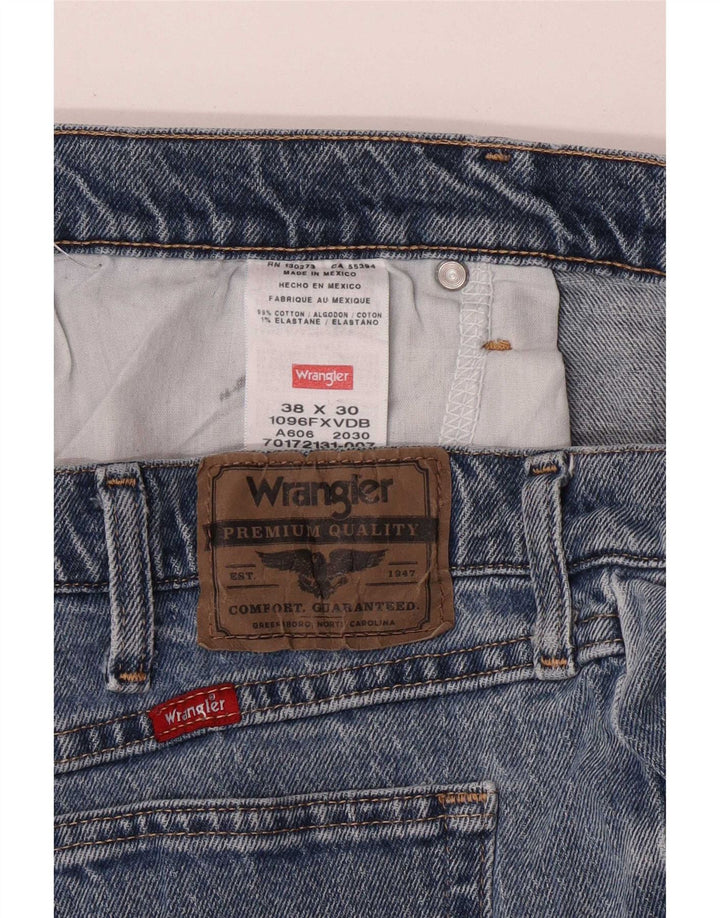 Jeans dritti da uomo Wrangler W38 L30 cotone blu