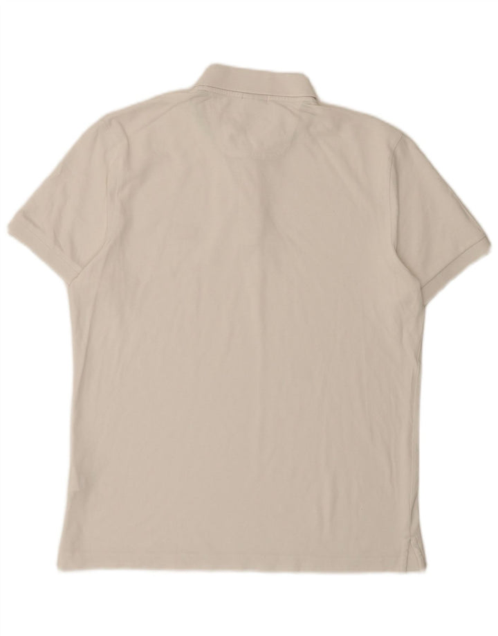Polo Hugo Boss da uomo vestibilità regolare, taglia grande, in cotone bianco