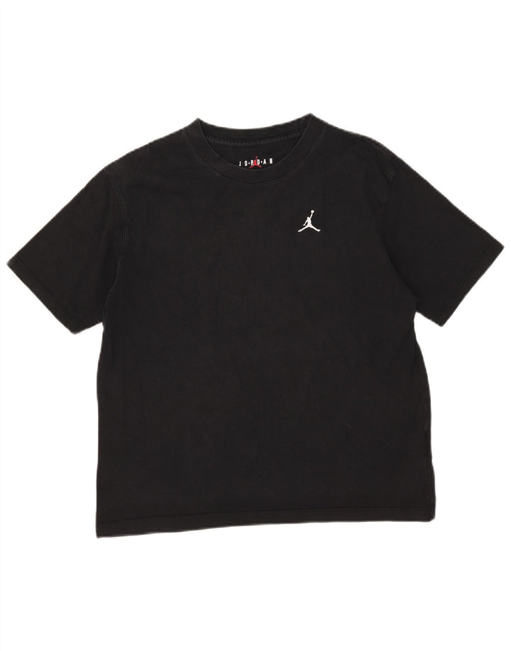 T-shirt Jordan da donna Top UK 10 piccola in cotone nero