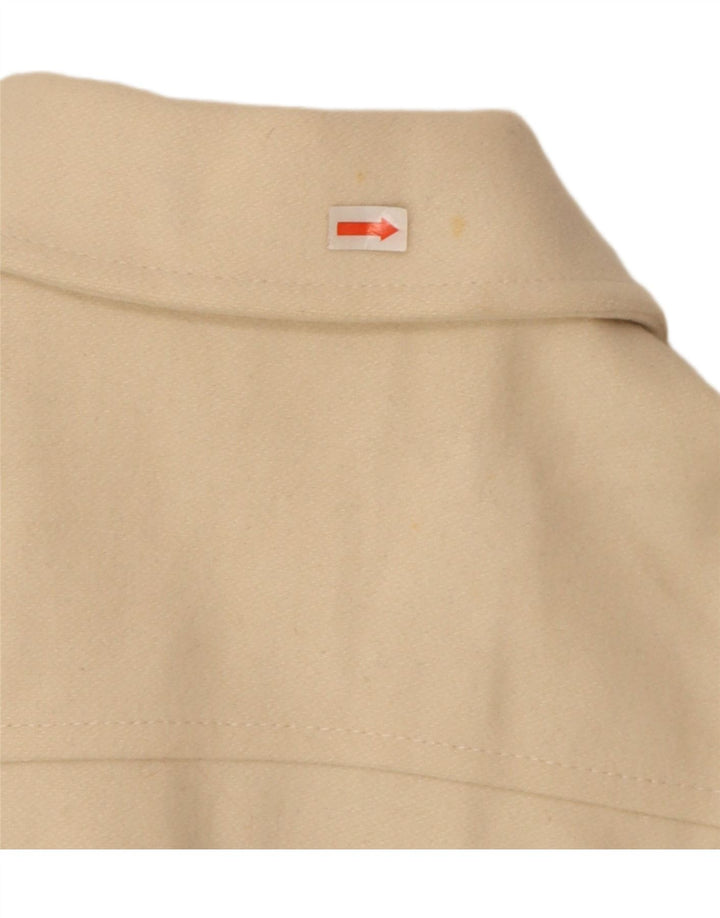 Cappotto Doppiopetto Donna Benetton IT 40 Small Beige Lana