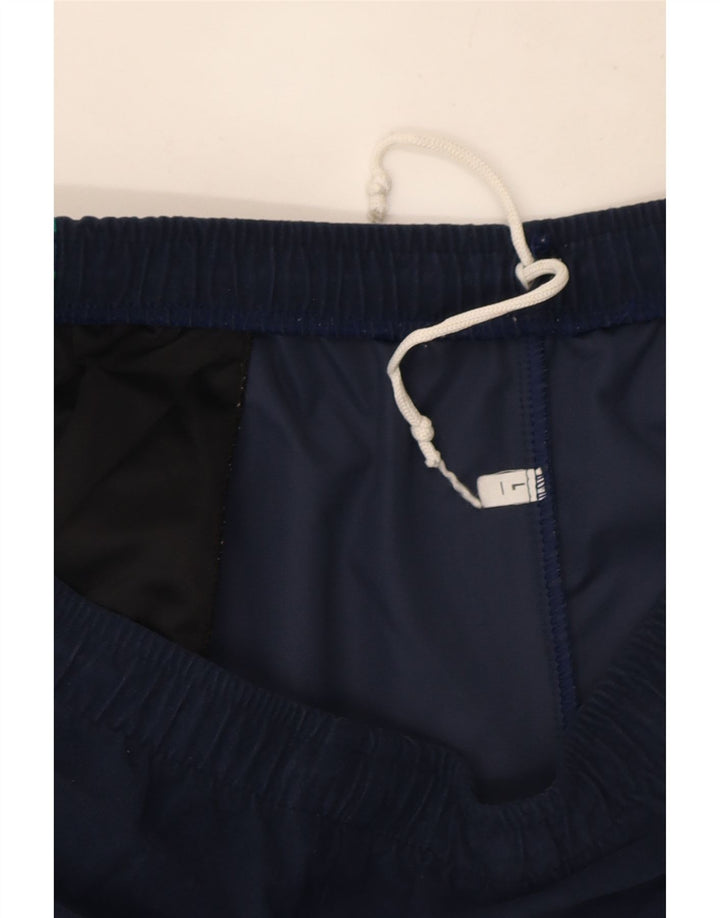 Pantaloni da tuta da uomo vintage da jogging grandi blu navy geometrici