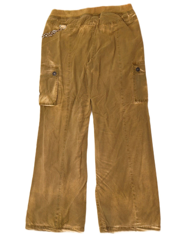 Phink Industries Girls Wide Leg Cargo Trousers 11-12 Years W28 L27 Khaki