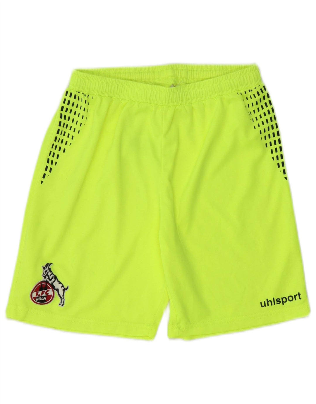 Pantaloncini sportivi UHLSPORT da ragazzo FC Koln 13-14 anni in poliestere verde