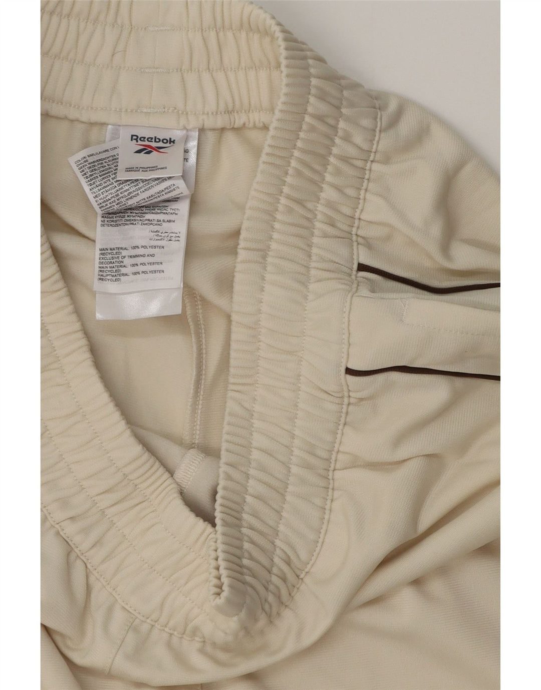 Pantaloni da tuta da donna REEBOK UK 10 Small Beige Poliestere