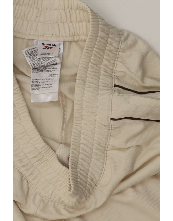 Pantaloni da tuta da donna REEBOK UK 10 Small Beige Poliestere