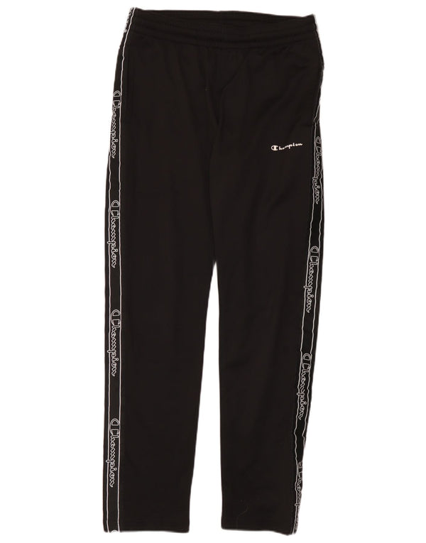 Pantaloni da tuta grafici da uomo Champion piccoli in poliestere nero