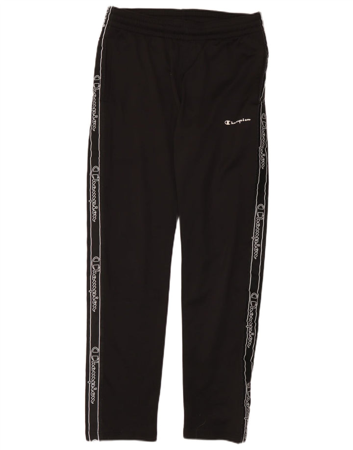 Pantaloni da tuta grafici da uomo Champion piccoli in poliestere nero