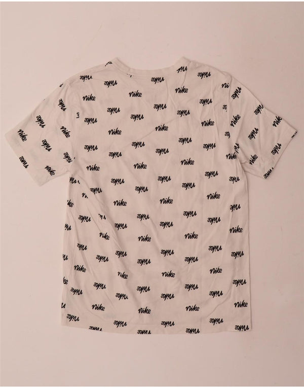 T-shirt grafica da uomo Nike Top in cotone bianco medio