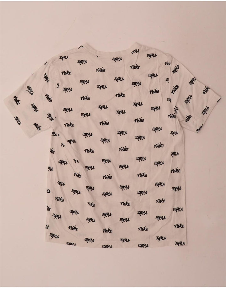 T-shirt grafica da uomo Nike Top in cotone bianco medio