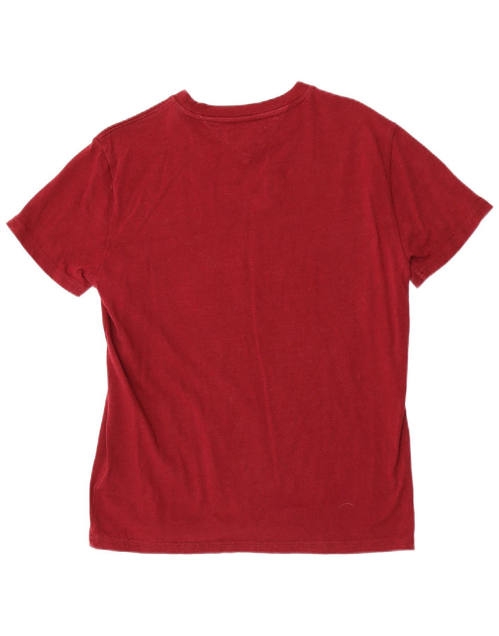 T-shirt da uomo Tommy Hilfiger Top Small in cotone marrone