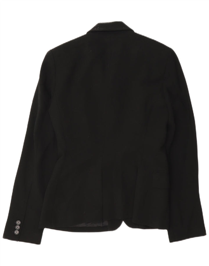 Giacca blazer a 3 bottoni da donna French Connection UK 10 piccola in poliestere nero