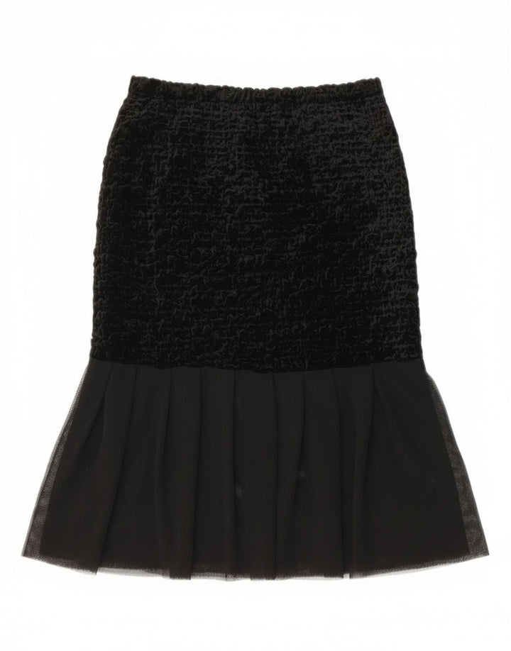 Gonna a tulipano vintage da donna W28 media nera