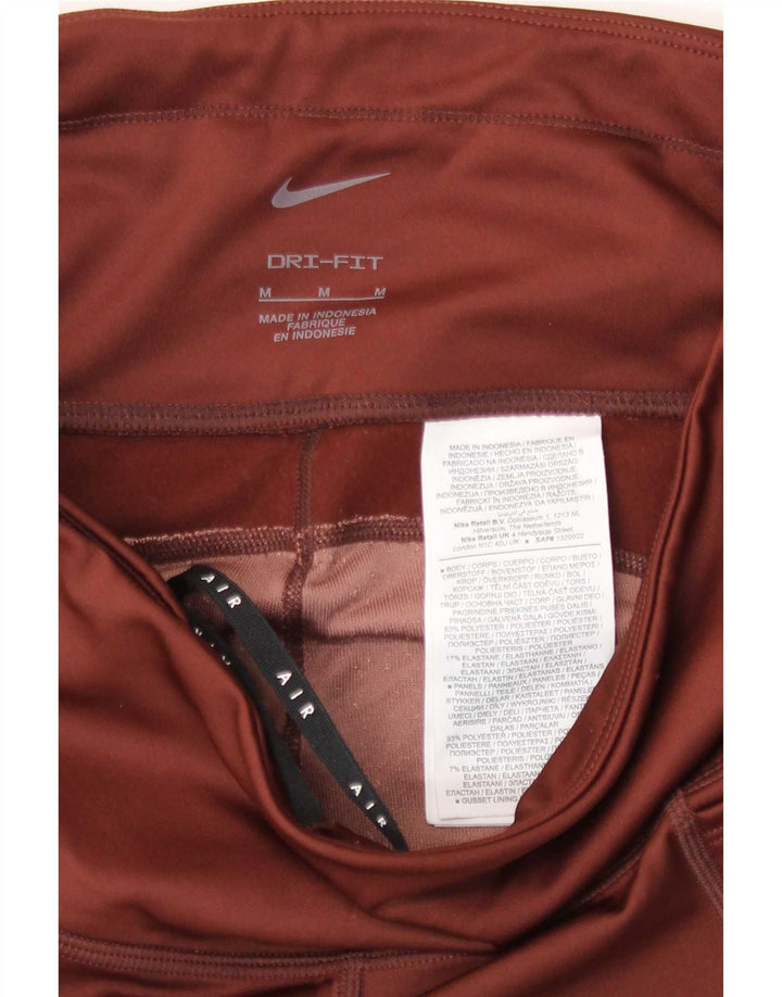 Leggings Nike Dri Fit da donna UK 12 Poliestere color block marrone medio