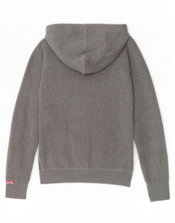 Felpa con cappuccio e zip grafica da donna Superdry UK 10 Small Grey Flecked