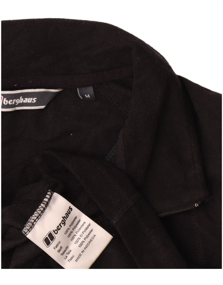 Maglione in pile da uomo Berghaus con zip e collo medio in poliestere nero