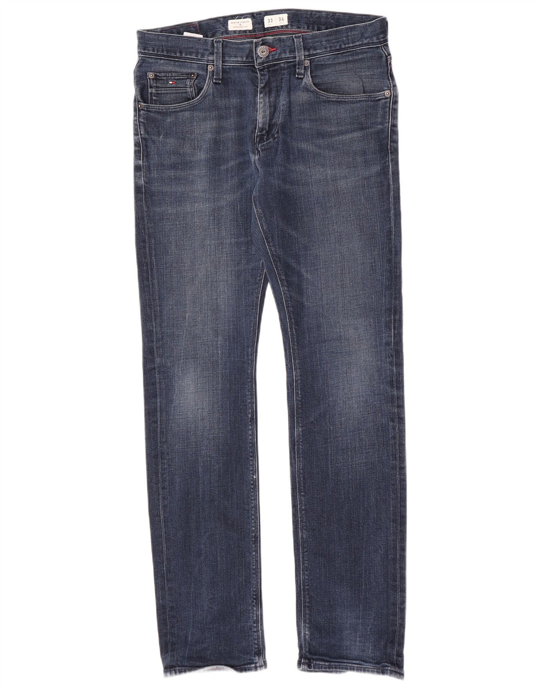 Jeans dritti Denton da uomo Tommy Hilfiger W33 L34 cotone blu