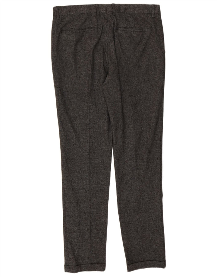 Pantaloni da abito slim da uomo Zara EU 42 Large W32 L32 Poliestere grigio