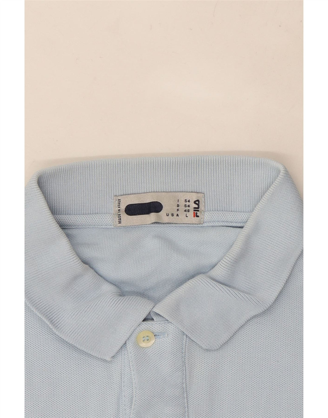 Polo da uomo a maniche lunghe FILA grande blu
