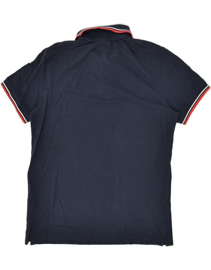 DIADORA Mens Polo Shirt Large Navy Blue Cotton | Vintage Diadora | Thrift | Second-Hand Diadora | Used Clothing | Messina Hembry 