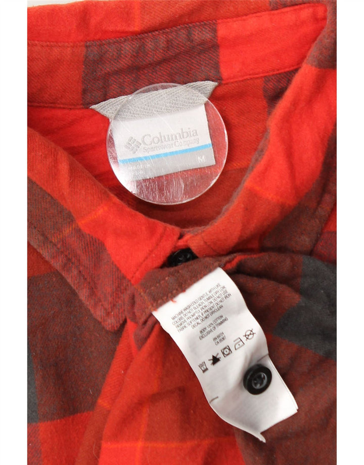 Camicia in flanella da uomo Columbia in cotone a quadretti rosso medio