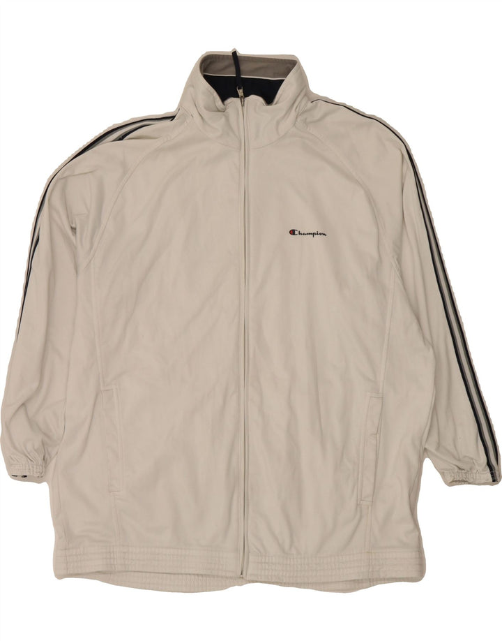 CHAMPION Mens Tracksuit Top Jacket XL White Cotton Vintage Champion and Second-Hand Champion from Messina Hembry 