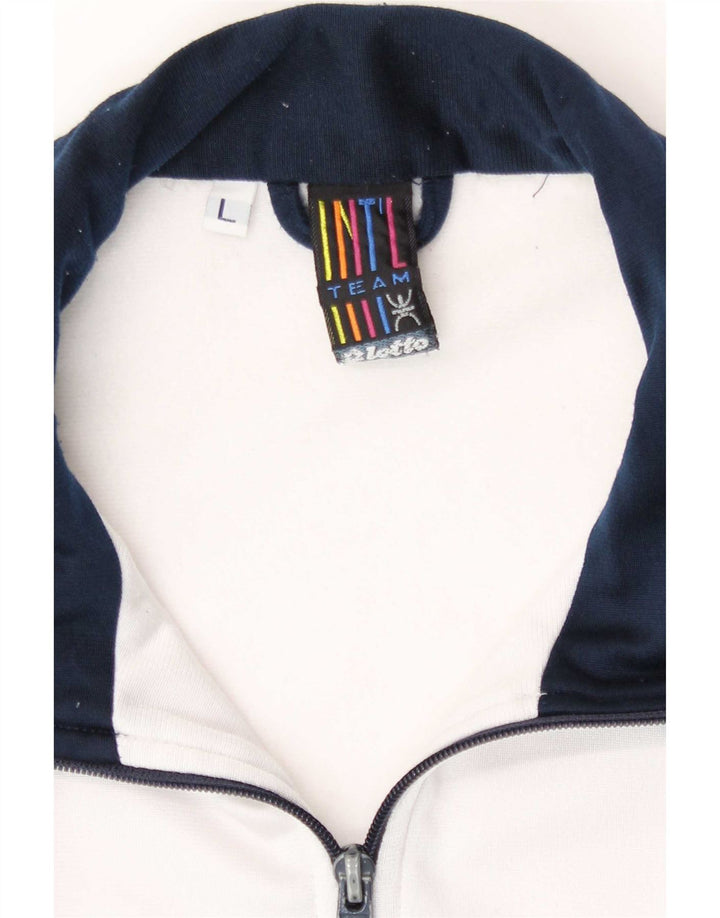 Giacca da ginnastica grafica da uomo Lotto, grande, color block blu navy