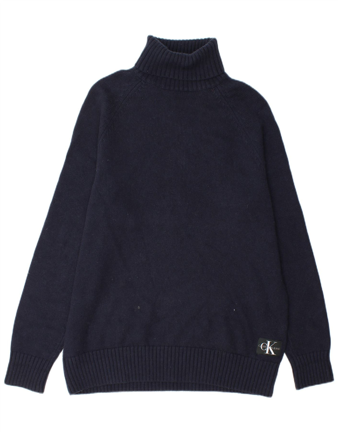 Calvin Klein Jeans Maglione maglione a collo alto da uomo in cotone blu navy medio