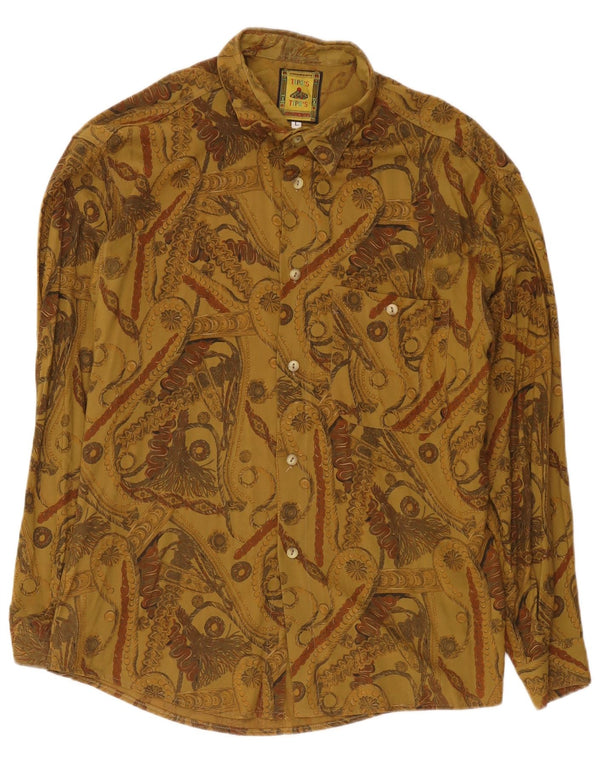 Tipo' S Mens Graphic Shirt Large Khaki Viscose