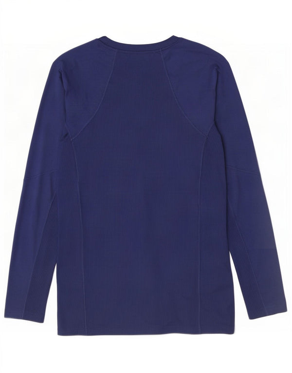Top Nike Dri Fit da uomo a maniche lunghe XL blu navy in poliestere