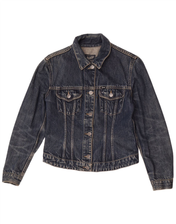 Giacca in denim corta da donna Gas UK 12 Cotone blu medio