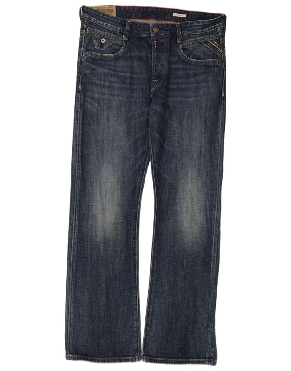 Replay Jeans Jimi Bootcut da uomo W33 L32 in cotone blu