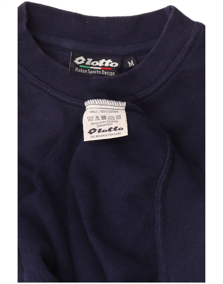 Felpa da uomo Lotto Maglione medio in cotone blu navy