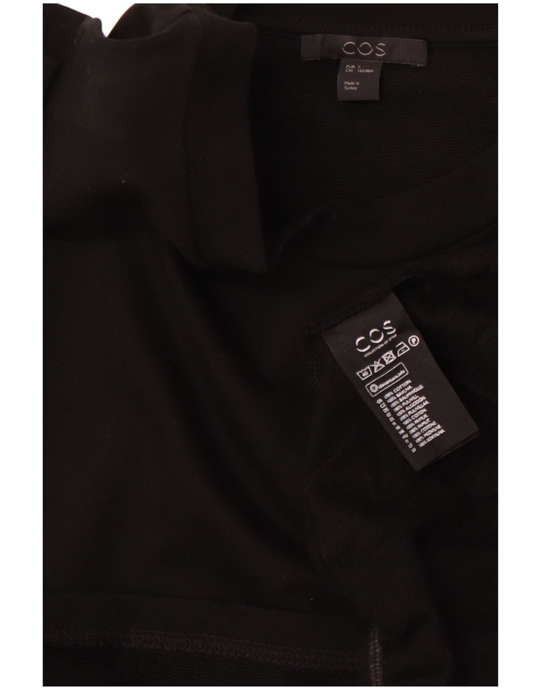 Camicetta da donna COS Top UK 10 piccola in cotone nero