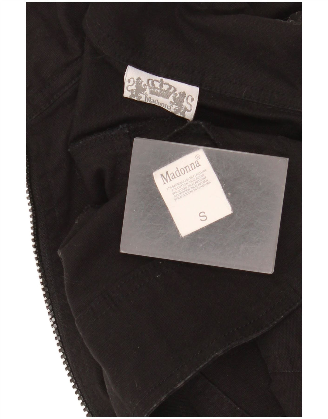 Pantaloni cargo da donna Modana UK 10 piccoli in cotone nero