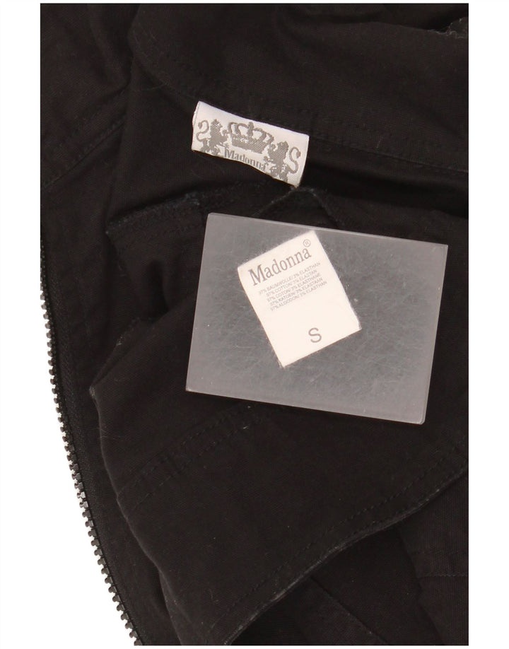 Pantaloni cargo da donna Modana UK 10 piccoli in cotone nero