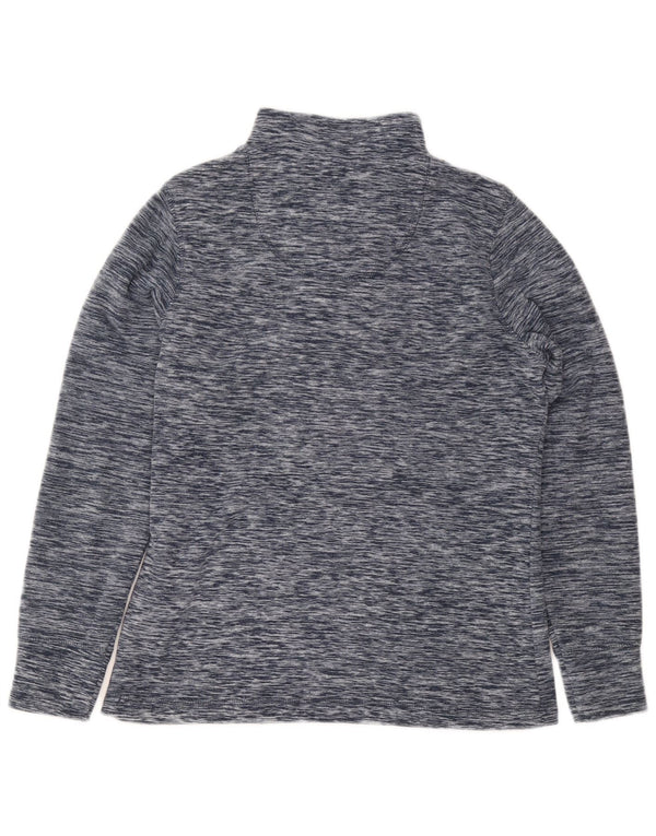 Felpa da donna con collo con zip Weird Fish, maglione UK 10, piccola, blu navy screziato