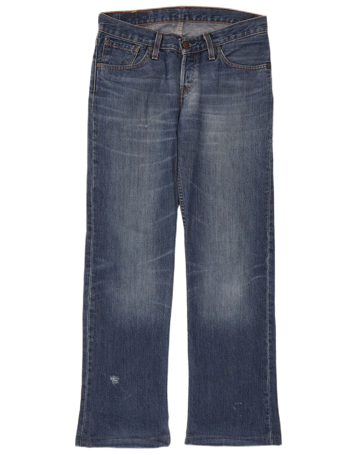 Levi's Uomo 518 Jeans Bootcut Distressed W31 L30 Cotone Blu