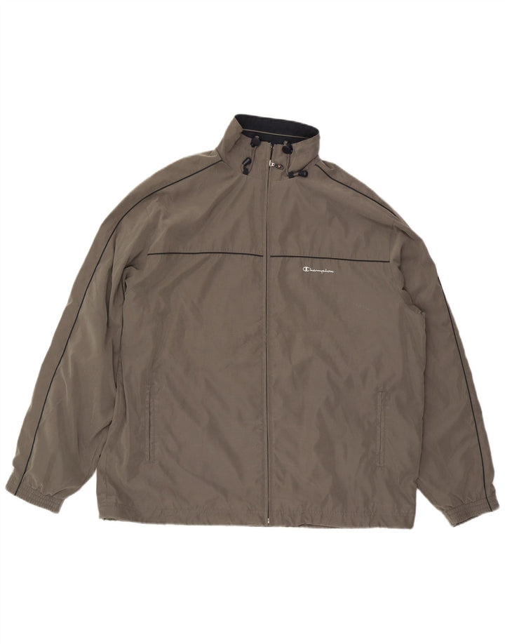CHAMPION Mens Tracksuit Top Jacket 2XL Grey Polyester