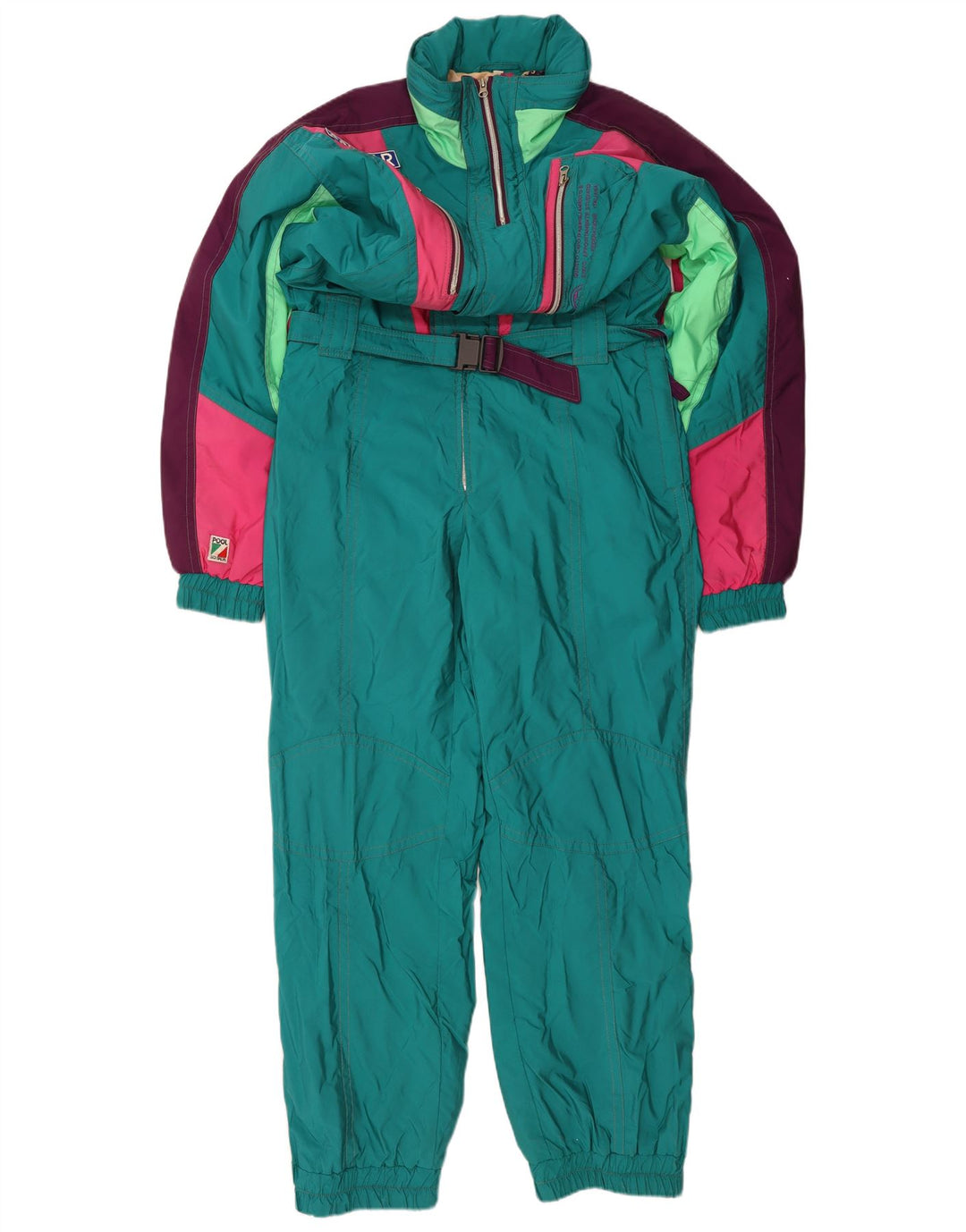 Tuta da sci da uomo COLMAR IT 54 Large Verde Colourblock in poliammide