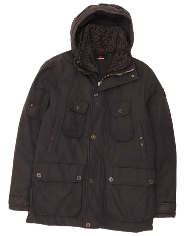 Giacca imbottita con cappuccio da uomo Canadiens IT 48 cotone medio nero